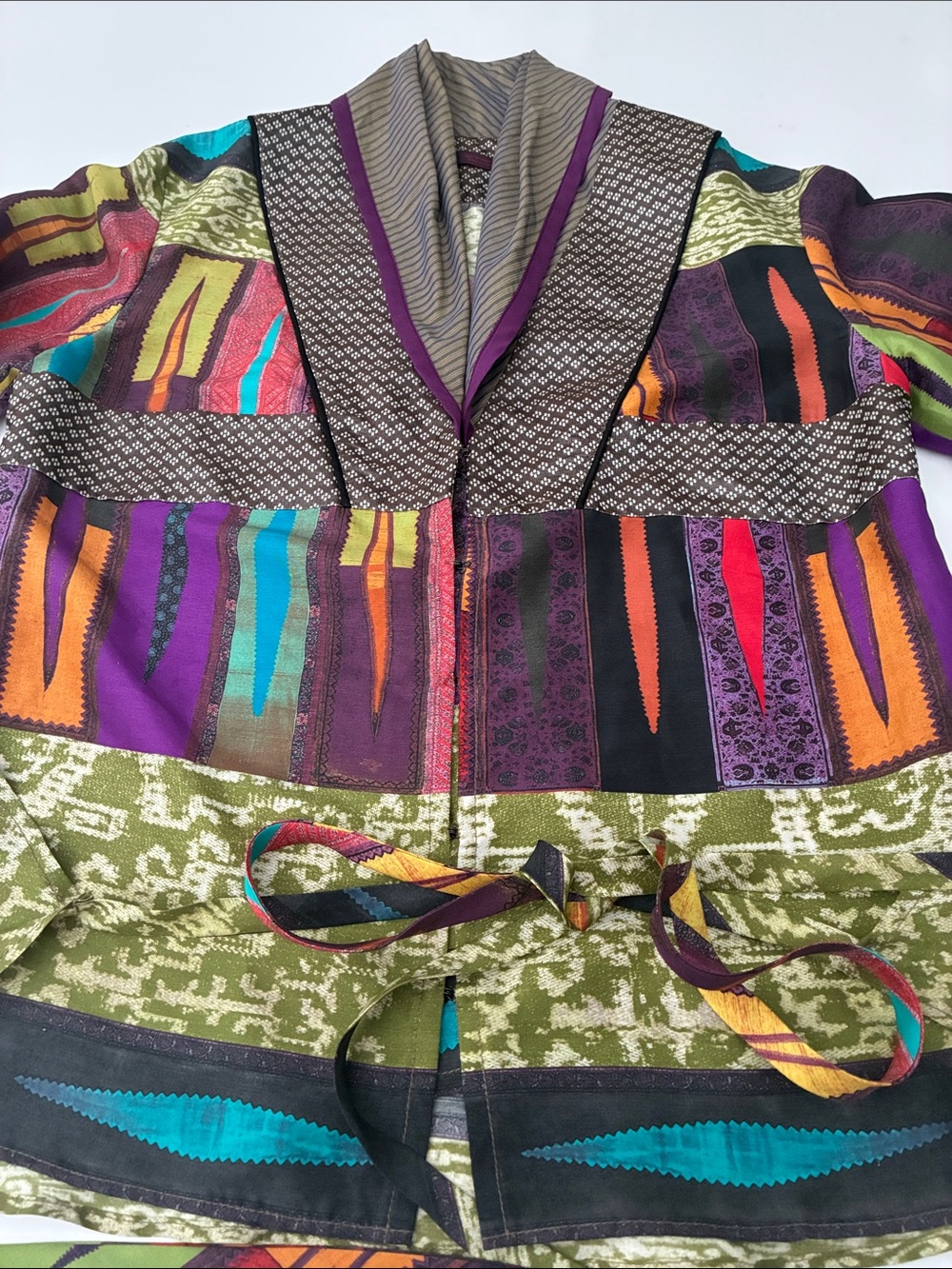 ETRO Colorful Patterned Kimono Blouse or Jacket SIZE 40 Made in Italy - Picture 2 of 9